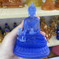 1Pc Thai-style Blue Medicine Buddha Statue Zen Ornaments Resin Craft Resin Buddha Crafts Handmade Pharmacist Buddhist Sculpture