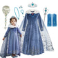 Elsa Dress for Girl Princess Birthday Party Winter Costume Kids Cosplay Frozen Evening Long Sleeve Clothes Snow Queen