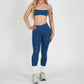 2/3PCS NoLogo Seamless DVision Yoga Set Women Workout Scrunch Leggings Strappy Sports Bra Fitness Gym Shorts Workout Suits XP65