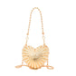 Golden Silver Evening Bag Handbag Luxury Designer Shoulder Crossbody Bags Party Wedding Clutch Mini Heart Pattern Shell Purse