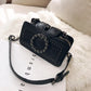 Fashionable Chain Strap Small Square Bag Women's Bag Retro Style Crossbody Bag Versatile Casual Pure Color Lock Buckle Closure