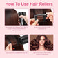 Hair Rollers Set Self Grip Hook Hair Curlers 12pcs Heatless Roller 6/12 Clips Salon Dressing Curlers Sticky Hair Styling Tools