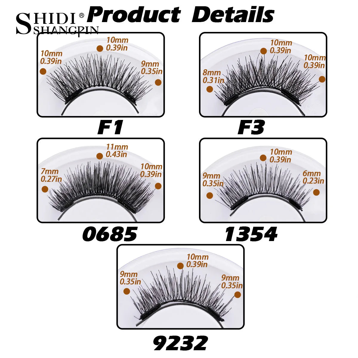 5 Styles 1 boxes Reusable Magnetic Eyelashes Tweezers Set Lash Extension Natural Curler 3-Step Press On False Eyelashes in bulk