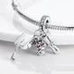 2026 Hot Sale Charms Bead 925 Sterling Sliver Pink Butterfly Luminous Firefly Dangle Fit Bangle Bracelet Necklace DIY Jewelry