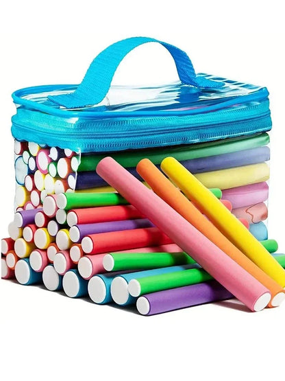 42Pcs Flexible Foam Hair Curling Rods No Heat Flexi Twist Rollers Soft Bendable Hair Curlers DIY Salon Home Hair Styling Tools