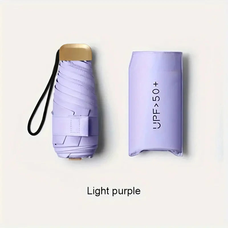 Ultra light mini women's 50 fold sun umbrella, sun protection and UV protection dual-purpose umbrella, sun umbrella pocket capsu