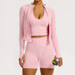 2/3PCS Yoga Set Women Gym Long Sleeve Sports Suits Fitness Bra Crop Top Workout Clothes Female Solid Seamless Legging Sportswear