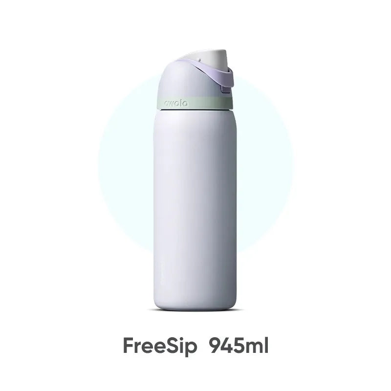 Owala Freesip insulated cup, straw, stainless steel insulated water cup, large capacity portable outdoor insulated kettle 32oz