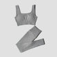 Women's Sportswear Yoga Set Workout Clothes Athletic Wear Sports Gym Legging Seamless Fitness Bra Crop Top Long Sleeve Yoga Suit