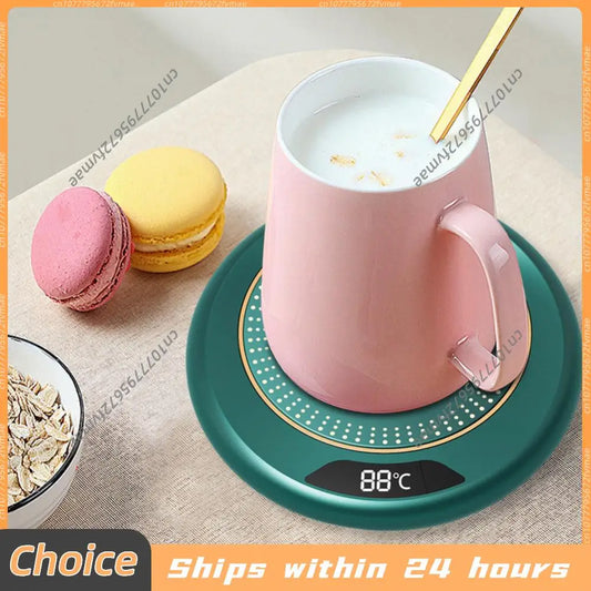 USB Coffee Mug Warmer with 3 Temperature Settings Smart Cup Warmer Electric Beverage Warmer for Hot Coffee Tea and Milk