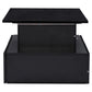High‑Gloss Black Coffee Table 90×55×41cm, App‑Controlled RGB LED Light, Handle‑Less Click‑to‑Open Drawers, Silent‑Glide Extendable Top with Hidden Storage, Particle Board Multi‑Function Living Room Table Max L