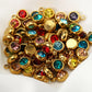 20pcs 6mm Stainless Steel Rhinestone Beads Gold Color Crystal Charms Pendants for Necklace Bracelet Jewelry Making Charm DIY