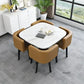 Nordic Round Dining Tables Set for Dining Room Furniture Kitchen Dining Table Set with 4 Chairs Home  Light Luxury Center Tables