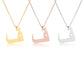 EUEAVAN Arabic Letter Pendant Necklace for Women Men Stainless Steel Arab Initial Alphabet Necklaces Lucky Amulet Muslim Jewelry
