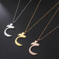 EUEAVAN Arabic Letter Pendant Necklace for Women Men Stainless Steel Arab Initial Alphabet Necklaces Lucky Amulet Muslim Jewelry