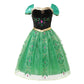 Anna Costume For Kids Girl Fancy Birthday Party Gown Princess Dress Carnival Party Children Clothing Full Printing Vestidos