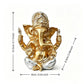 Golden Ganesha Statue Resin Figurine Hindu Elephant God Sculpture Lucky Decor for Home Living Room Office Meditation Room Gift