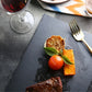 Natural Black Western  Slate stone Dishes Solid Square Sushi Steak Barbecue BBQ Plate Cheese Pizza Dessert cake Fruit dish Tray