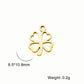 EUEAVAN 5pcs Stainless Steel Charms for Jewelry Making Leaves Lotus Flower Star Pendant Mini Charm Necklace Bracelet DIY Gifts