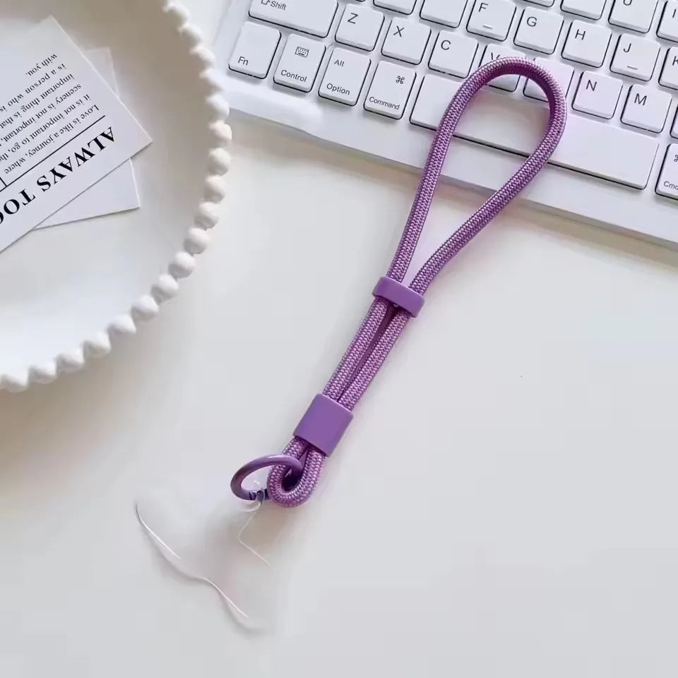 Universal Adjustable Mobile Phone Lanyard Short Wrist Strap with Self-locking Anti-drop Design Durable Polyester Phone Strap