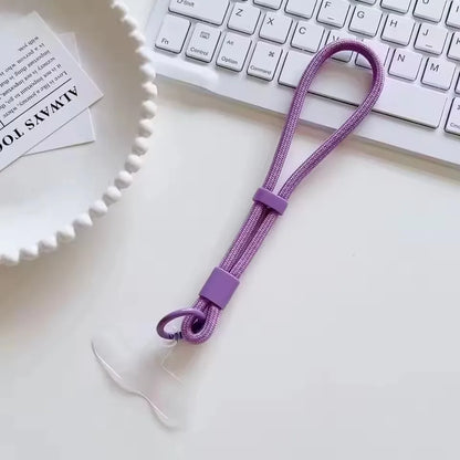 Universal Adjustable Mobile Phone Lanyard Short Wrist Strap with Self-locking Anti-drop Design Durable Polyester Phone Strap