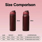Owala Insulated Cup Black Cherry FreeSip Double Lid Large Capacity Sports Straw Insulated Cup Portable Cup，Silicone bottom cover