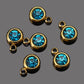 20pcs 6mm Stainless Steel Rhinestone Beads Gold Color Crystal Charms Pendants for Necklace Bracelet Jewelry Making Charm DIY