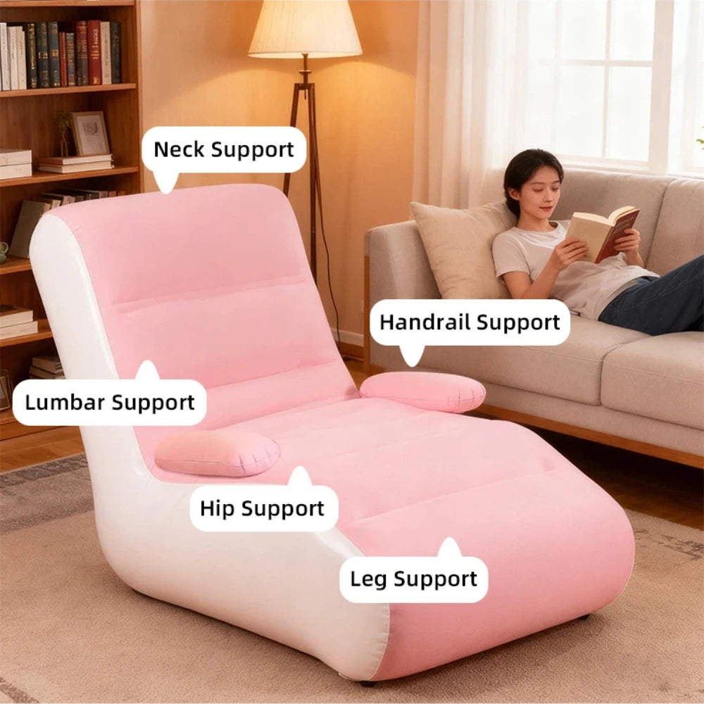 Inflatable Lounger Sofa with Storage Bag for Living Room And Bedroom Lazy Sofa Compact Foldable Seat Cushion
