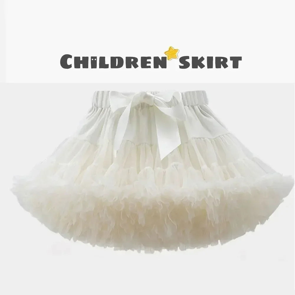 Children's Skirt Baby Girls Tutu Skirt Fluffy Children Ballet Kids Pettiskirt Baby Girl Skirts Princess Tulle Party Dance Skirts