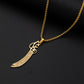 Arabic Ayatul Kursi Stainless Steel Quran Necklace Rectangle Pendant Islamic Jewelry Amulet Muslim Friends Gift