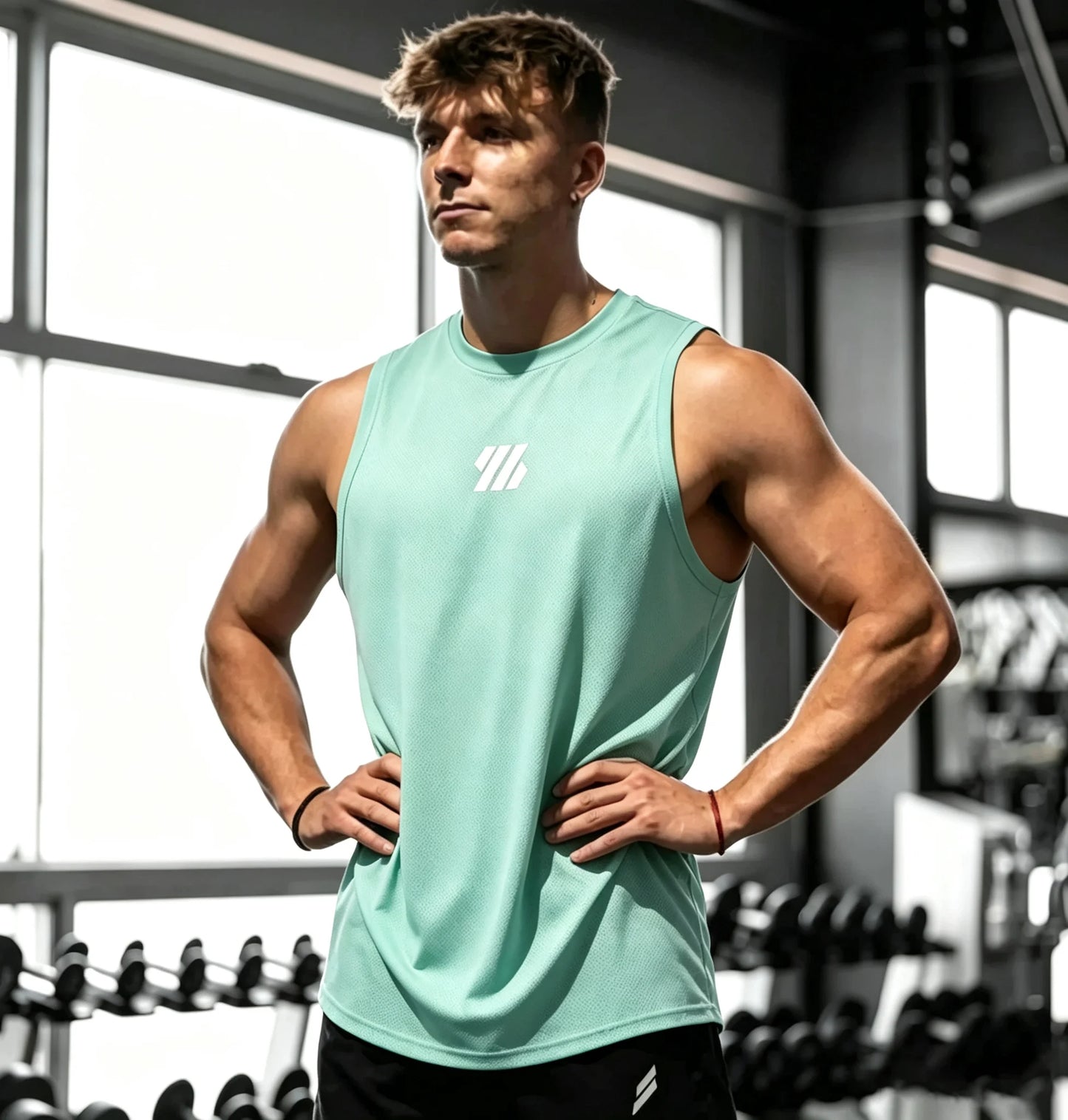 Sleeveless T-shirt Men Quick-drying Fitness Bodybuilding Shirt Male Fashion Basketball Vest Mesh Breathable Summer Gym Tank Men