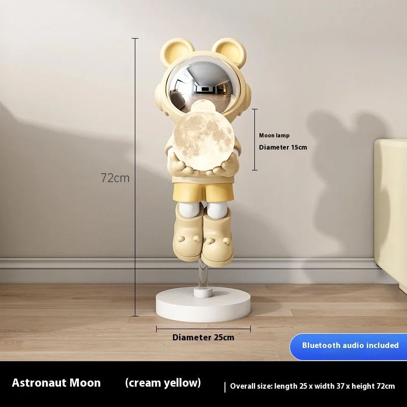 2024 New Violent Bear RGB Floor Light Living Room Bedroom Sofa TV Cabinet Decoration with Bluetooth Sound System Floor Light