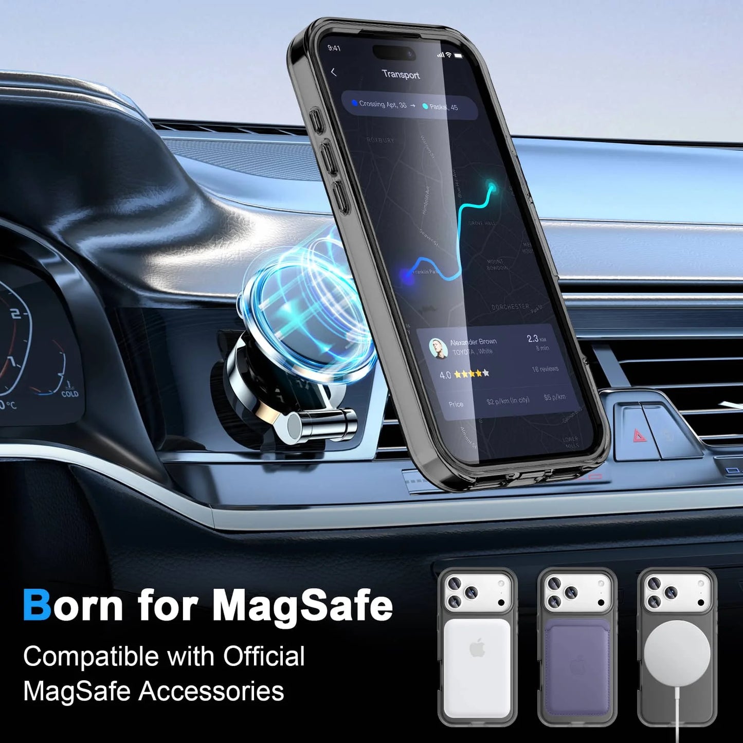 For iPhone 17 Pro Max iPhone Air Matte Case,Built-in PET Screen Protector, Ring Kickstand, Dual Layer Full Body Shockproof Cover