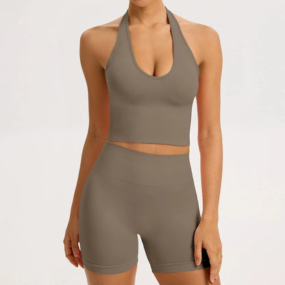 2/3PCS Yoga Set Women Gym Long Sleeve Sports Suits Fitness Bra Crop Top Workout Clothes Female Solid Seamless Legging Sportswear