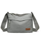3 Main Pockets High Capacity Shoulder Crossbody Bag for Women Multi-pocket Purse Canvas Handbag Suitable for Mothers Shopping