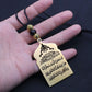 Islam Car Hanging Safar Dua for cars stainless steel car pendant
