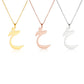 EUEAVAN Arabic Letter Pendant Necklace for Women Men Stainless Steel Arab Initial Alphabet Necklaces Lucky Amulet Muslim Jewelry
