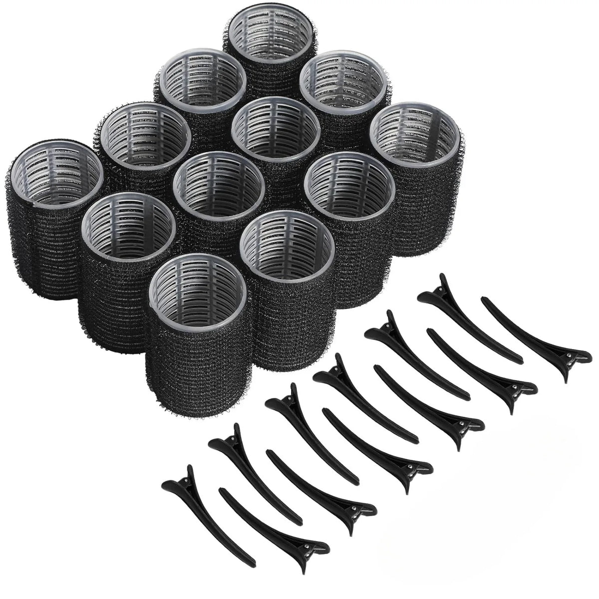 Hair Rollers Set Self Grip Hook Hair Curlers 12pcs Heatless Roller 6/12 Clips Salon Dressing Curlers Sticky Hair Styling Tools