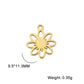 EUEAVAN 5pcs Stainless Steel Charms for Jewelry Making Leaves Lotus Flower Star Pendant Mini Charm Necklace Bracelet DIY Gifts