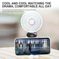 Mini Handheld Fan Foldable Neck Hanging Fan 5 Speed USB Rechargeable Portable Cool Fan with LED Digtal Display Low Noise Summer