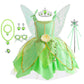 Girls Flower Fairy Dress Up Kids Princess Dress With Wings Halloween Princess Costume Elves Party Tinkerbell Tinker Bell Dress