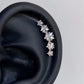 1pcs Quality Shiny Cross Zircon 316L Stainless Steel Ear Bone Nail Y2K Style Silver Color Earring for Women Cochlear Accessories