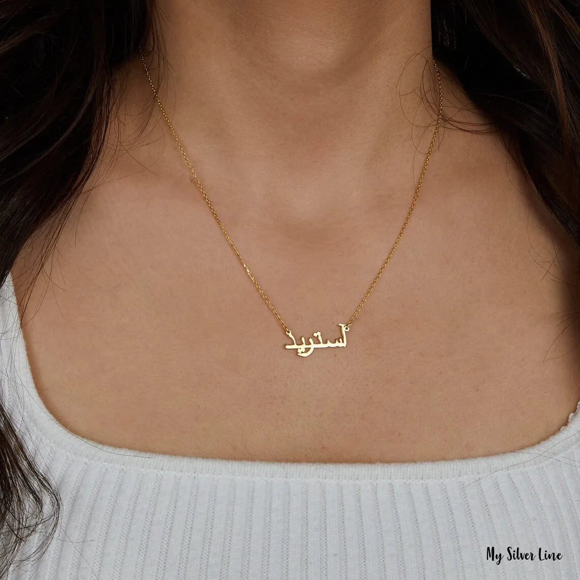 Personalized Arabic Letter Necklaces For Women Islamic Jewelry Stainless Steel Allah Pendant Collier Femme Bff