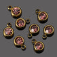 20pcs 6mm Stainless Steel Rhinestone Beads Gold Color Crystal Charms Pendants for Necklace Bracelet Jewelry Making Charm DIY
