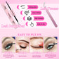 LASHVNNA Lash Clusters Kit With Waterproof Strong Hold DIY Lash Extension Kit Lash Bond And Seal And Eyelash Tweezers Makeup