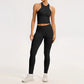 2/3PCS Yoga Set Women Gym Long Sleeve Sports Suits Fitness Bra Crop Top Workout Clothes Female Solid Seamless Legging Sportswear