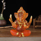 Handmade Resin Lord Ganesha Statue Elephant God Ganpati Figurine for Home Altar Hindu Decor Prosperity Gift