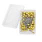 100Pcs/Box 38cm Colorful Round Pearl Head Needles Stitch Straight Push Sewing Pins For Dressmaking DIY Sewing Tools Positioning