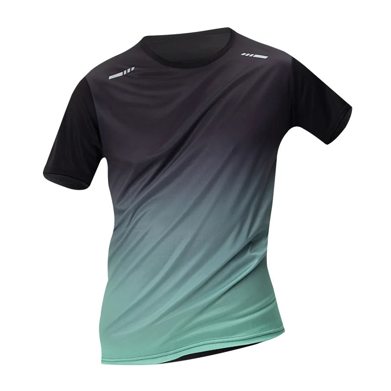 1/4 Pcs Men's Summer Fashion Printing Quick-drying Short-sleeved Youth Leisure Sports Fitness Breathable Top Middle-aged Loose T