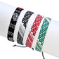 Geometric Polka Dot Palestine Bracelet for Men Women Hand Multicolor Weave Arabic Style Gaza Flag Jewelry Accessories